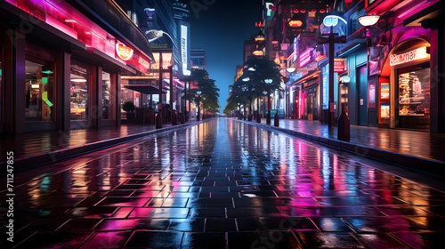 A night of the neon street