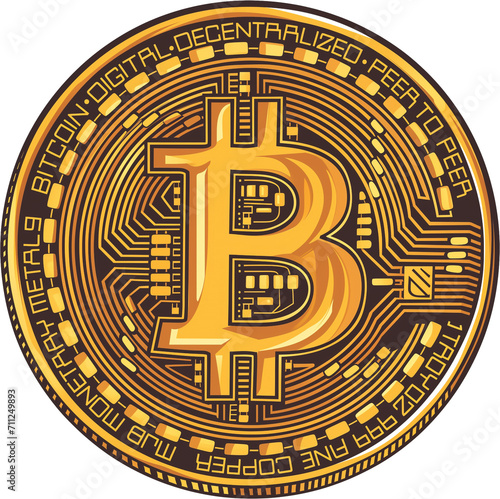 Digital Gold: Bitcoin Illustration