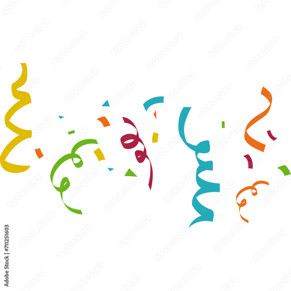 Obraz premium Flat Confetti Illustration