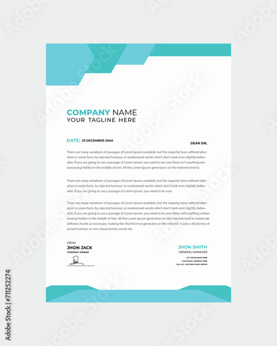 Vector Modern Letterhead Design Template 100% Editable 