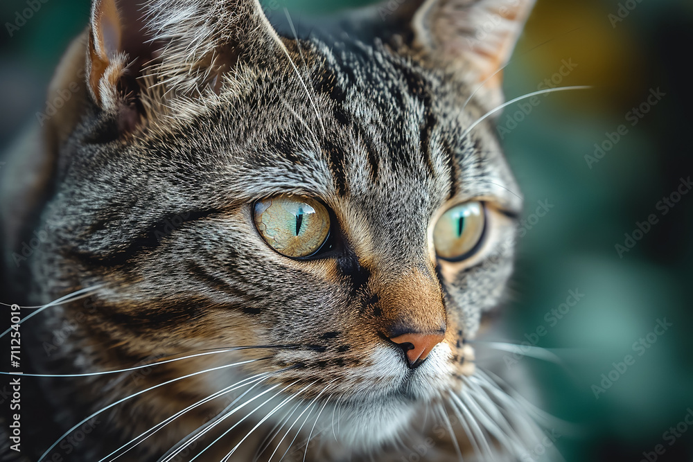 a close up of a cat with a blurry background a close up of a cat with a blurry background