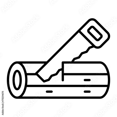   Sawing line icon