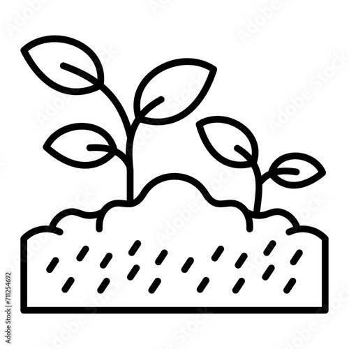   Plantation line icon