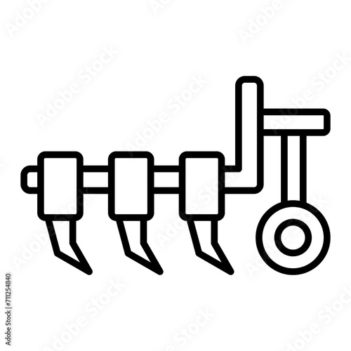   Plough line icon