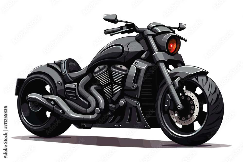 New creative motorcycle silhouette black and white vector. New creative motorcycle silhouette black and white vector.