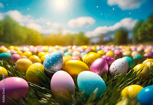 AI Generative illustration of a traditional Easter holiday design