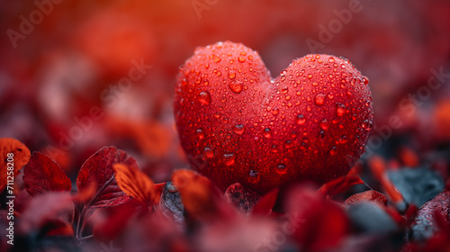Beautiful red heart of love wallpapers background with glitter, bokeh lights, romantic and charm atmosphere in background. Valentine concept.