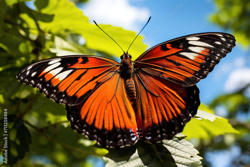 black and yellow combination butterfly. Generative Ai black and yellow combination butterfly. Generative Ai