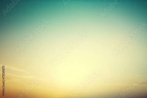 Dark turquoise and beige, teal gradient transition. Sunset background. Soft, tonal colors. Template. Minimalism. Backdrop. Summer vibes illustration. Copy space. Sunny. Flare. Sunlight. Blue. Pastel photo