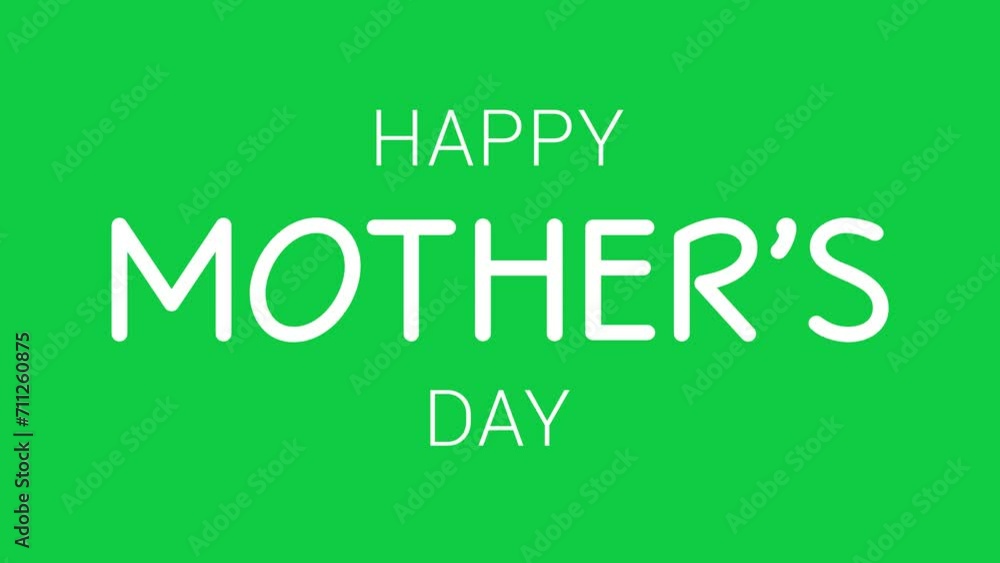 Happy Mothers Day animation with stretch in text effect on green screen background. Perfect for Mother's Day celebrations around the world. Happy Mothers Day animation with stretch in text effect on green screen background. Perfect for Mother's Day celebrations around the world.