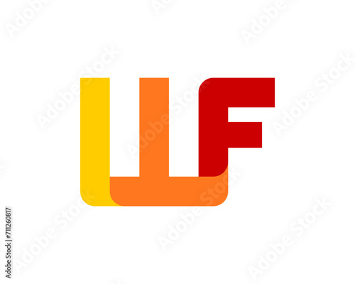 W and F Letter vector logo
