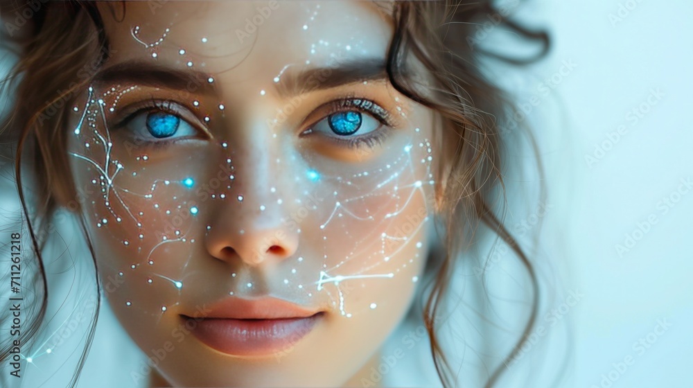 Biometrical scan reading for woman Biometrical scan reading for woman