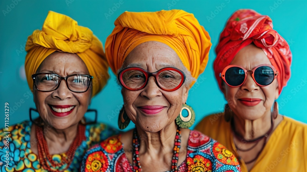 Cheerful, happy african american senior and women Cheerful, happy african american senior and women