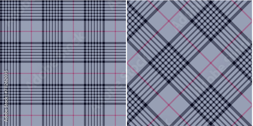 Vector checkered pattern or plaid pattern. Tartan, textured seamless twill for flannel shirts, duvet covers, other autumn winter textile mills. Vector Format