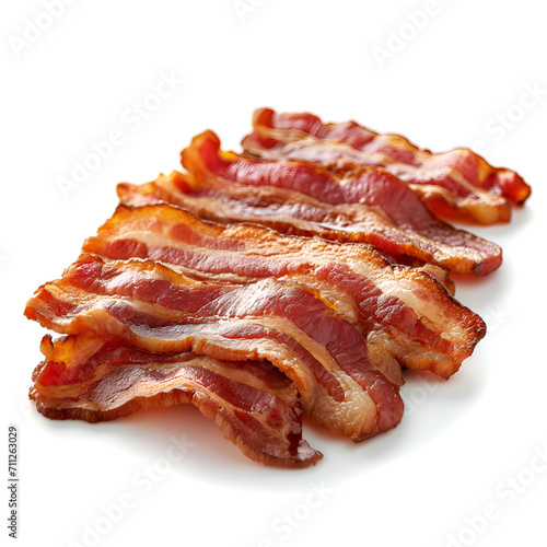 slices of bacon on white