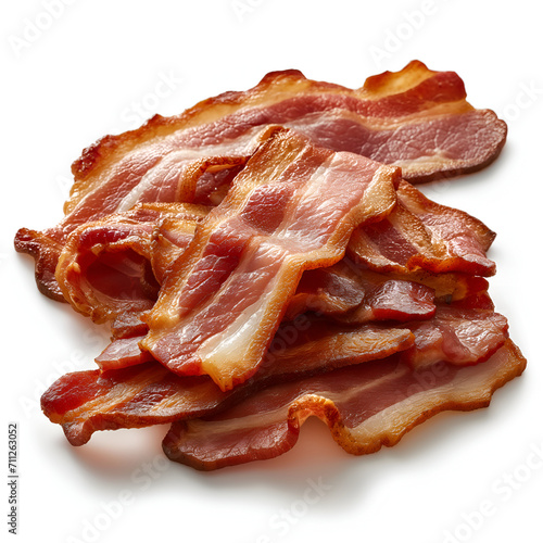 slices of bacon on white