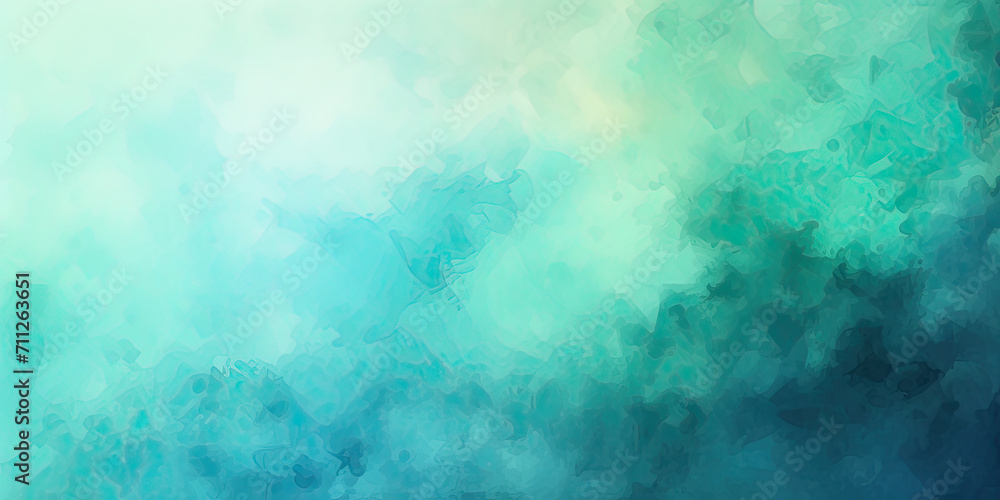 aqua and blue abstract watercolor background illustration,  pastel blue green  background, blue green watercolor painted texture and grunge in paper
