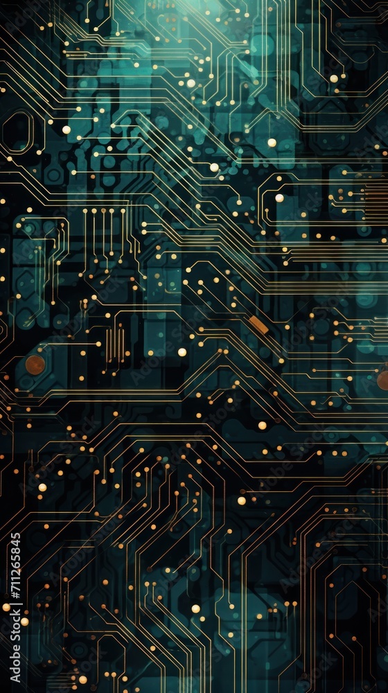 Close Up Image of a Computer Circuit Board