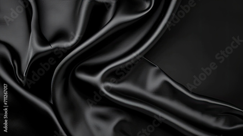  black silk wavy draping textile,dark black luxury cloth , liquid wave or wavy folds of grunge silk texture satin