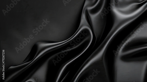  black silk wavy draping textile,dark black luxury cloth , liquid wave or wavy folds of grunge silk texture satin