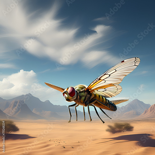 dragonfly in flight Generative AI