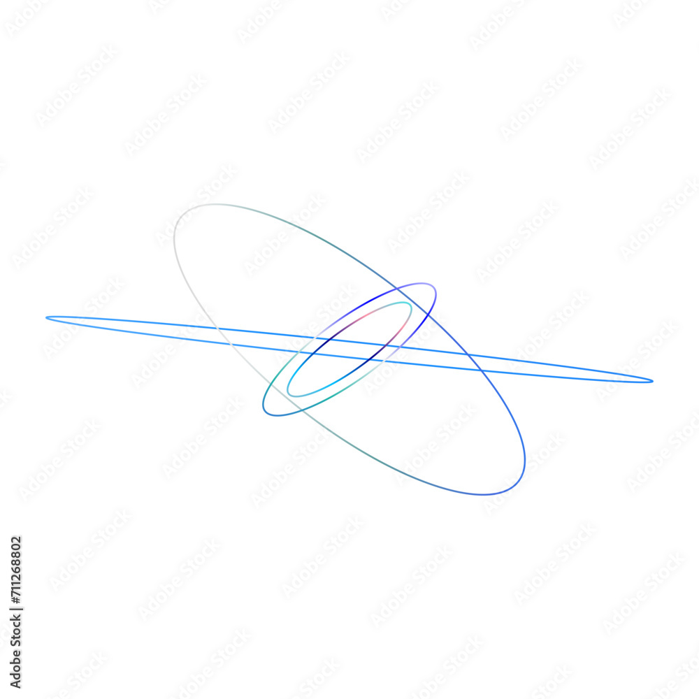 An abstract cut out transparent iridescent oval gradient shape futuristic pattern design element. An abstract cut out transparent iridescent oval gradient shape futuristic pattern design element.