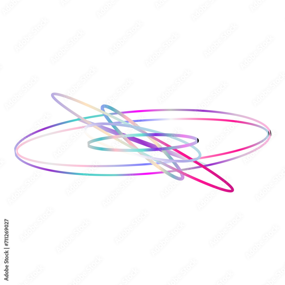 An abstract cut out transparent iridescent oval gradient shape futuristic pattern design element. An abstract cut out transparent iridescent oval gradient shape futuristic pattern design element.