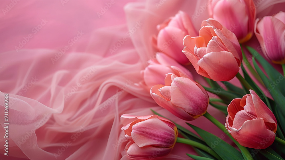 Obraz premium AI art tulip background