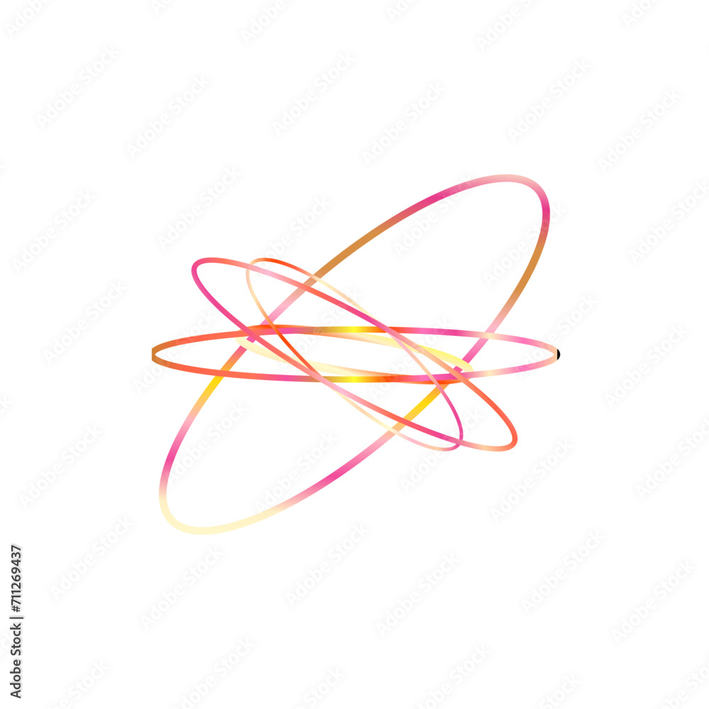 An abstract cut out transparent iridescent oval gradient shape futuristic pattern design element. An abstract cut out transparent iridescent oval gradient shape futuristic pattern design element.