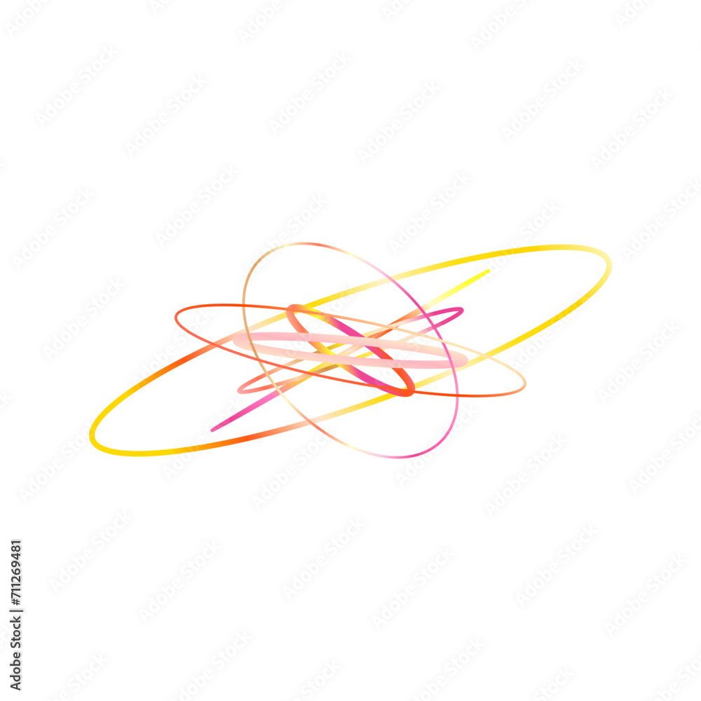 An abstract cut out transparent iridescent oval gradient shape futuristic pattern design element. An abstract cut out transparent iridescent oval gradient shape futuristic pattern design element.