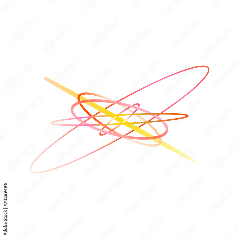 An abstract cut out transparent iridescent oval gradient shape futuristic pattern design element. An abstract cut out transparent iridescent oval gradient shape futuristic pattern design element.
