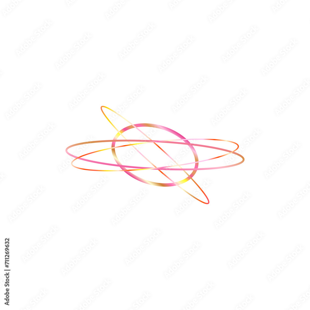 An abstract cut out transparent iridescent oval gradient shape futuristic pattern design element. An abstract cut out transparent iridescent oval gradient shape futuristic pattern design element.