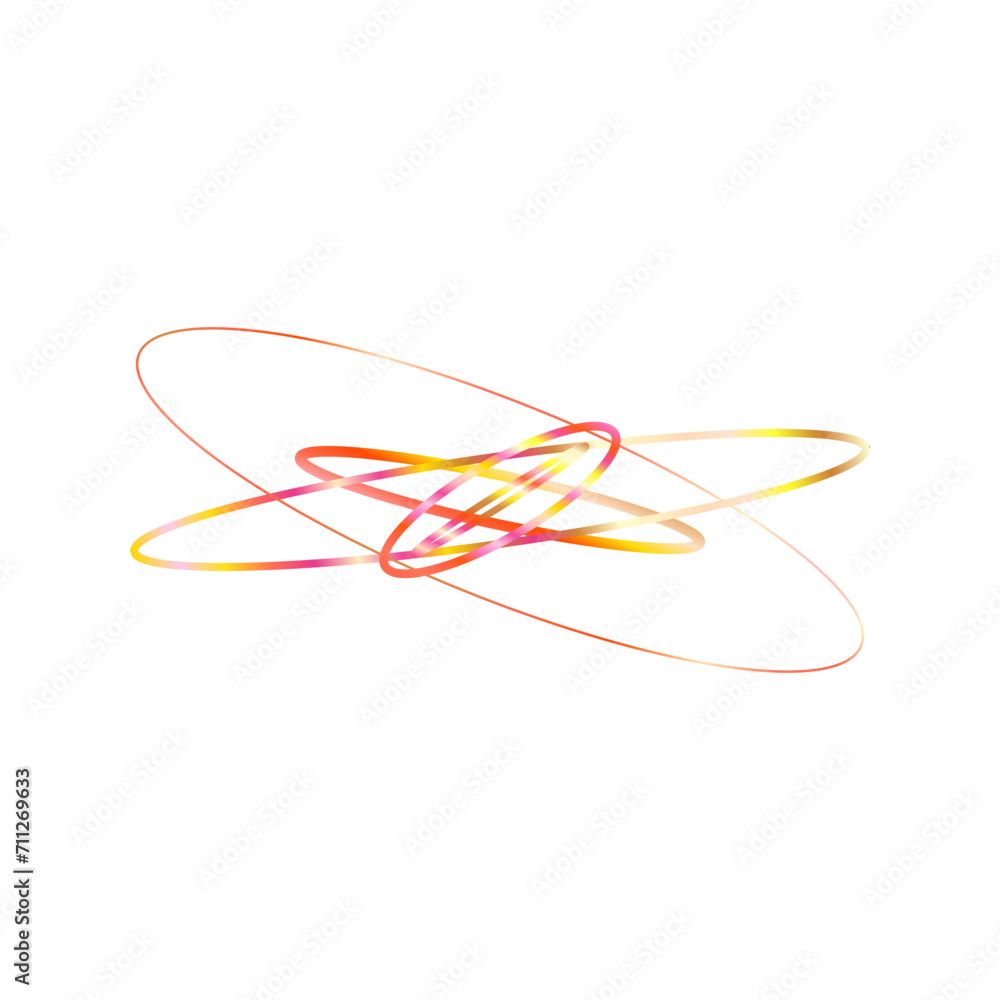An abstract cut out transparent iridescent oval gradient shape futuristic pattern design element. An abstract cut out transparent iridescent oval gradient shape futuristic pattern design element.