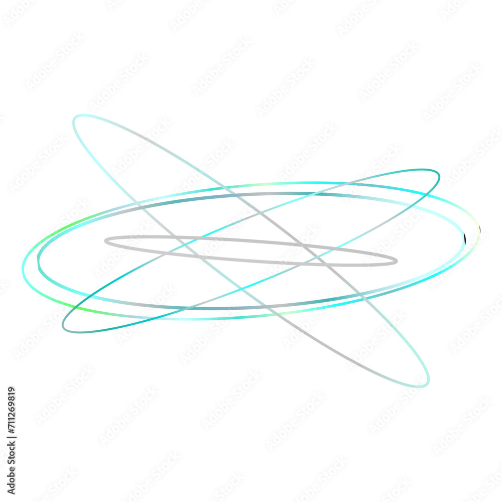 An abstract cut out transparent iridescent oval gradient shape futuristic pattern design element. An abstract cut out transparent iridescent oval gradient shape futuristic pattern design element.