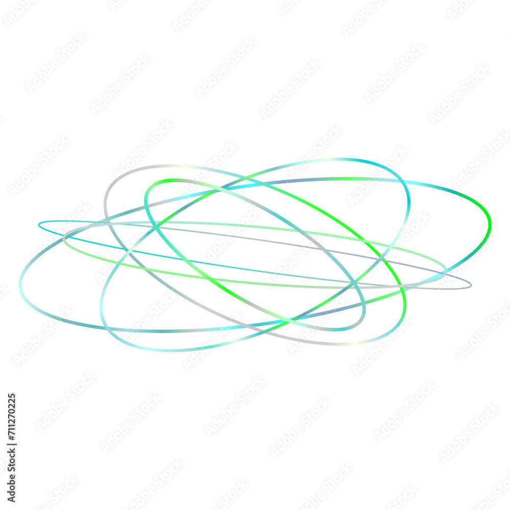 An abstract cut out transparent iridescent oval gradient shape futuristic pattern design element. An abstract cut out transparent iridescent oval gradient shape futuristic pattern design element.
