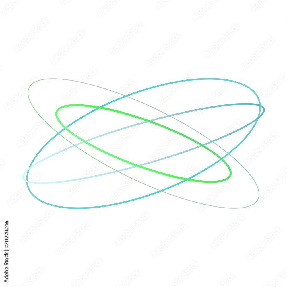An abstract cut out transparent iridescent oval gradient shape futuristic pattern design element. An abstract cut out transparent iridescent oval gradient shape futuristic pattern design element.