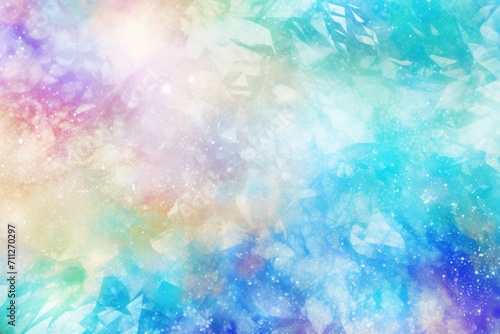 A visually striking image featuring an array of diverse and vivid colors spanning across a vibrant background, Crystal-clear glitter glistening on a watercolor background, AI Generated photo
