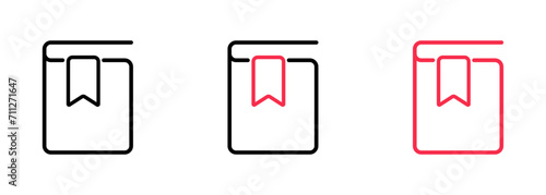 Book bookmark icon sign icon vector design
