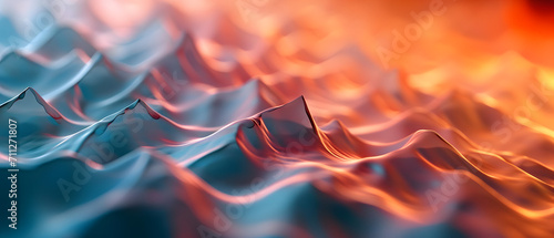 Fiery waves of nature's abstract beauty crash against the shore, igniting a fierce heat that leaves us in awe photo