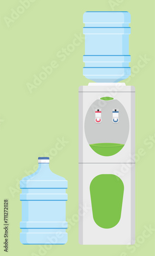 Vector set dispensers water gallon illustration