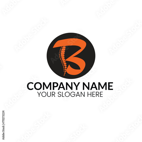 minimalist flat ORTHOPEDIC LOGO  with letter b DESIGN
