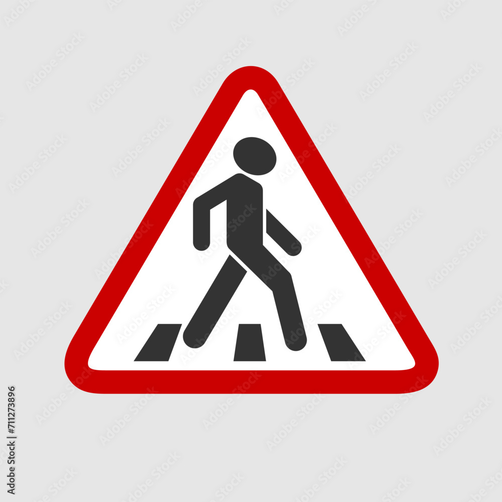 Pedestrian crossing, traffic sign. Vector illustration Pedestrian crossing, traffic sign. Vector illustration