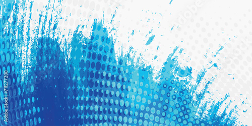 White and blue abstract grunge background in halftone style