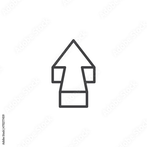 3D Arrow line icon