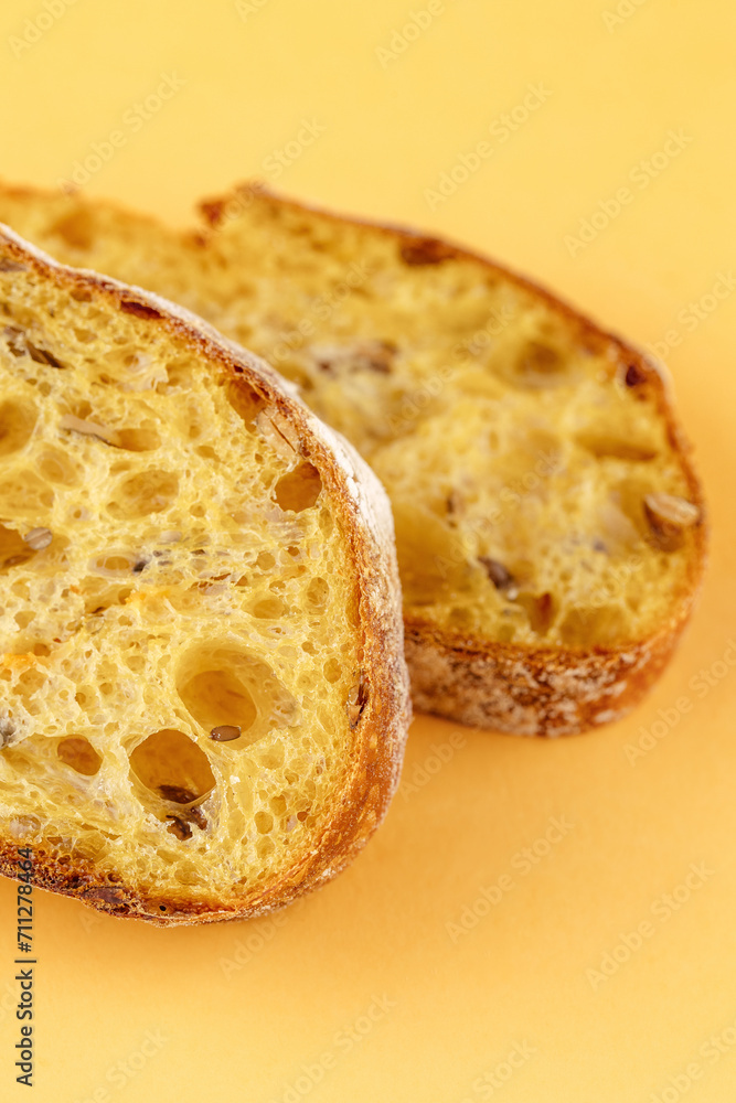 fresh homemade bread on a colored background fresh homemade bread on a colored background