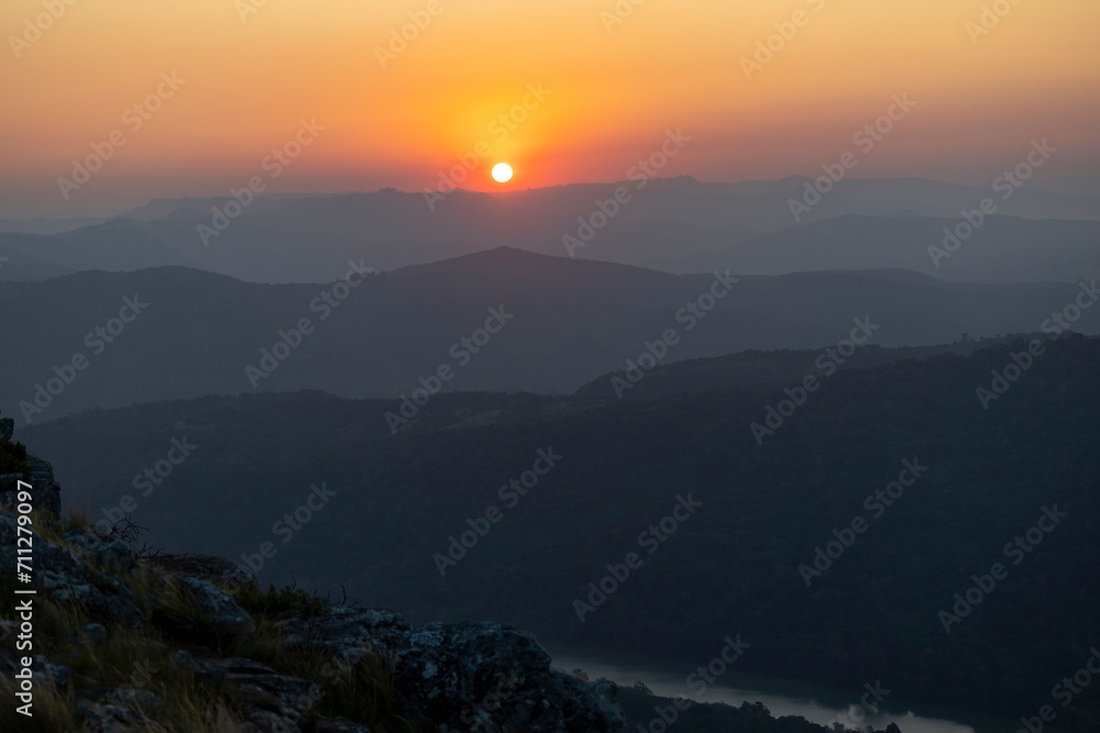 Sunset in the hinterland of Port St. Johns