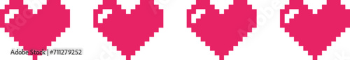 Heart Pixel Border Line Bar Frame Element.svg