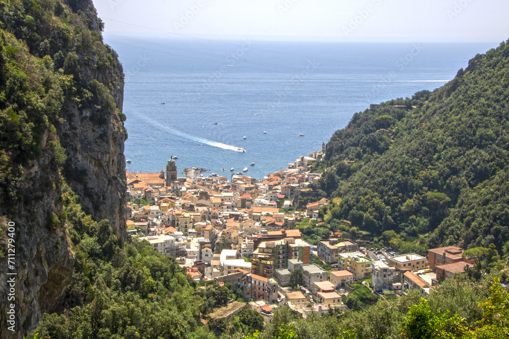 landscape of Amalfi in the paper mills valley