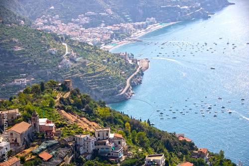 landscape of Amalfi coast at Ravello photo