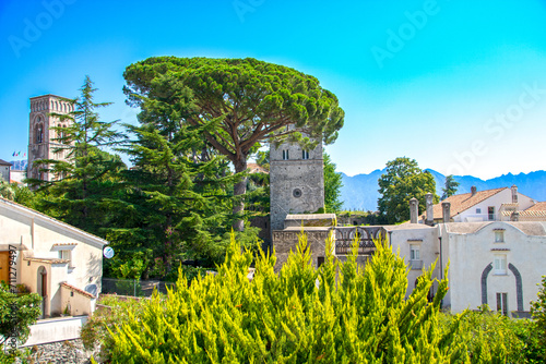 landscape of Ravello on Amalfo coast